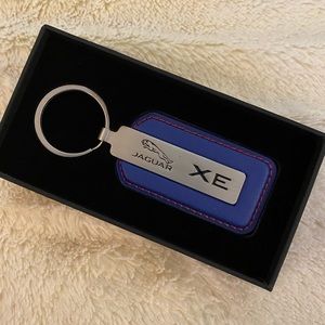 Jaguar XE Leather Keyring New